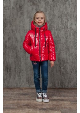 Happy Family демисезонная красная куртка для девочки Альбина